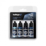 Vallejo 77263 - Farb-Set, TMM Ultramarine Blau (4 x 18 ml)